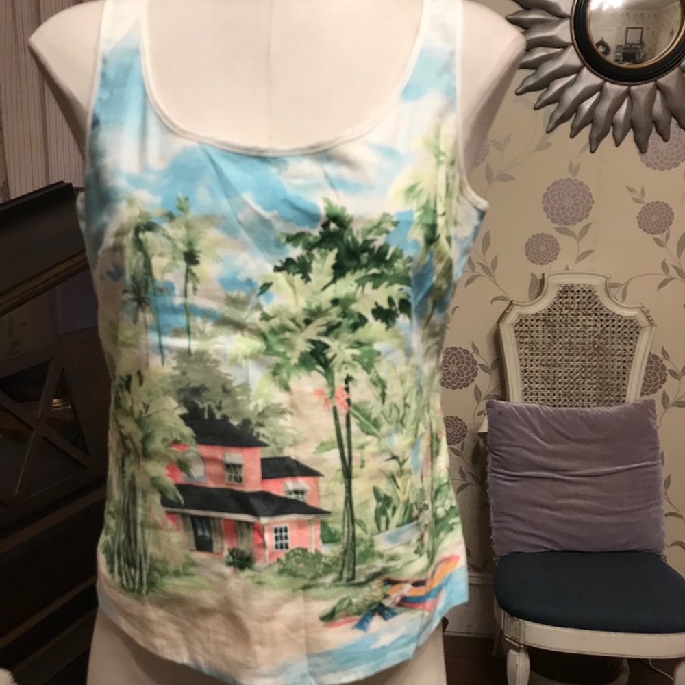 NWT Tommy Bahama linen blend top.